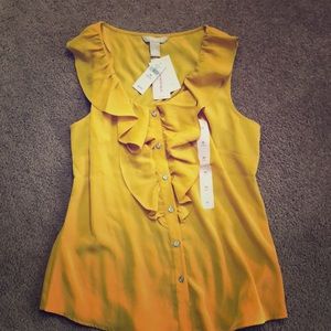 NWT! BANANA REPUBLIC Sleeveless, Ruffled Blouse